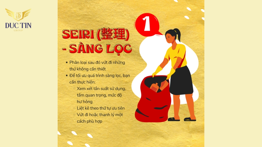 Seiri - Sàng lọc là bước đầu tiên để tiến hành quy tắc 5S